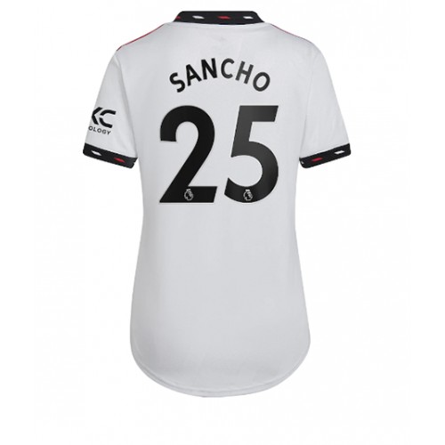 Manchester United Jadon Sancho #25 Bortedrakt Kvinner 2022-23 Kortermet Manchester United Jadon Sancho #25 Bortedrakt Kvinner 2022-23 Kortermet
